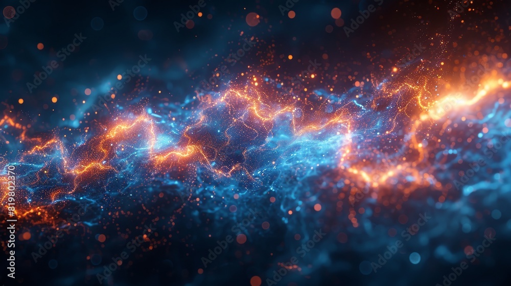 Poster a futuristic electric background with abstract electrical patterns