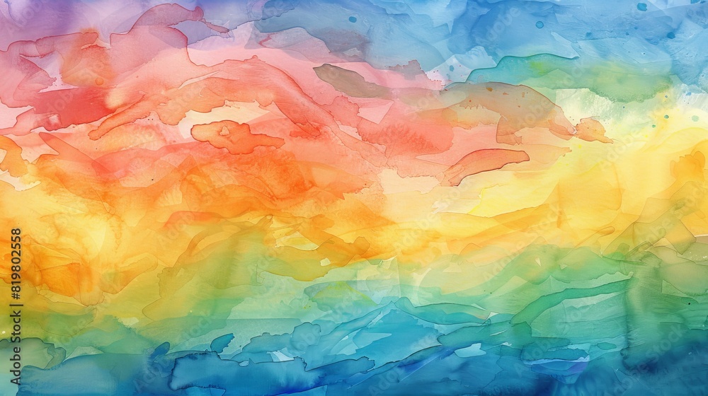 Poster Colorful watercolor background in abstract style.