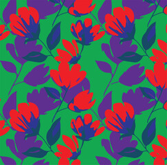 abstract vector monochrome color big flowers all over textiles design illustration digital image can be used for wrapping paper