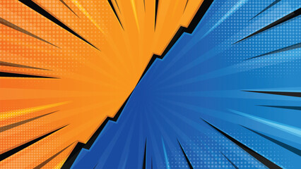 Obraz premium battle design comics lightning style background