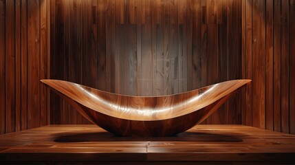 Elegant Wooden Bathtub in Luxurious Spa Setting