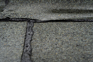 Heat-sealable felt closeup. Flat roof work with bitum.
