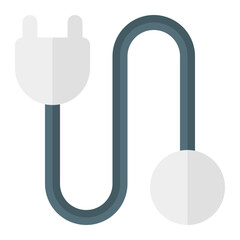 Plug Icon in Flat Style