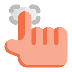 Fingerprint Scanner Icon in Flat Style