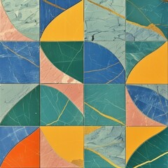 Fototapeta premium Abstract Marble Stone Pattern Texture with Gold and Multicolored Accents
