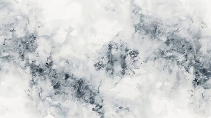 Painting in white watercolor with cloudy distressed texture and marbled grunge, in soft grays or silvers