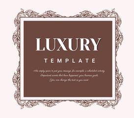 Vintage vector, Thai traditional concept. Floral elements for design of invitations, frames, menus, labels and websites.