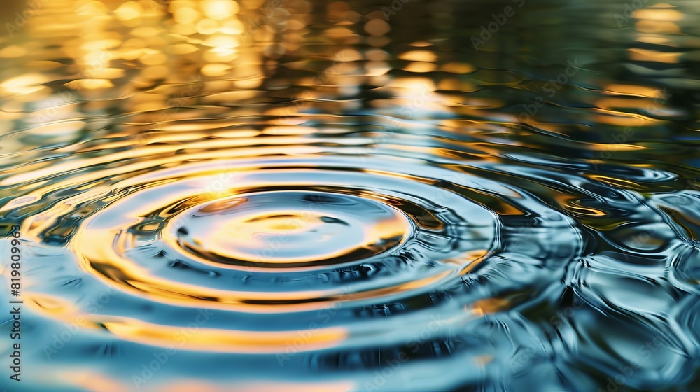 Canvas Prints macro photograph of a rippling water surface, capturing the reflections and fluid motion. concept of