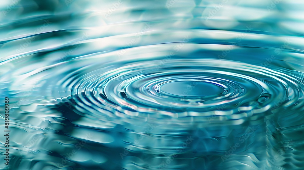 Wall mural macro photograph of a rippling water surface, capturing the reflections and fluid motion. concept of