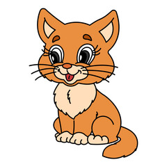 Red cat. Stock vector