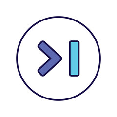 left icon with white background vector stock illustration