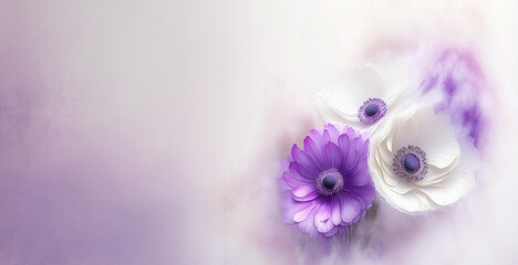  Tło kwiaty, fioletowy i biały kolor. Puste miejsce na tekst, zaproszenie