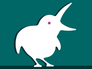 Abstract illustration of a cute baby bird