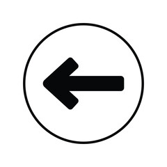 left icon with white background vector stock illustration