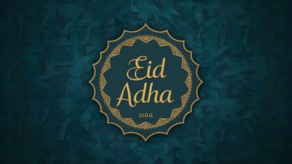 Eid Al Adha Greeting Card Design with Traditional Patterns