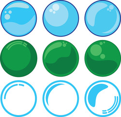 Set of bubbles vector