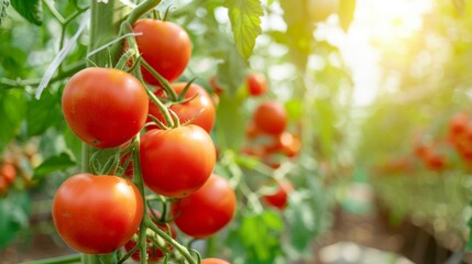 Ripe Red Tomatoes on the Vine
