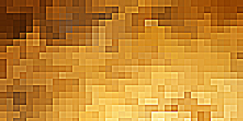 Abstract Gold square pixel mosaic background, Golden pixel background. Stylish template for presentation, advertising, banner, New Gold Design