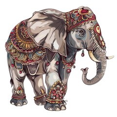 Obraz premium Elephant Boho-Chic fashion