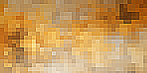 Abstract Gold square pixel mosaic background, Golden pixel background. Stylish template for presentation, advertising, banner, New Gold Design