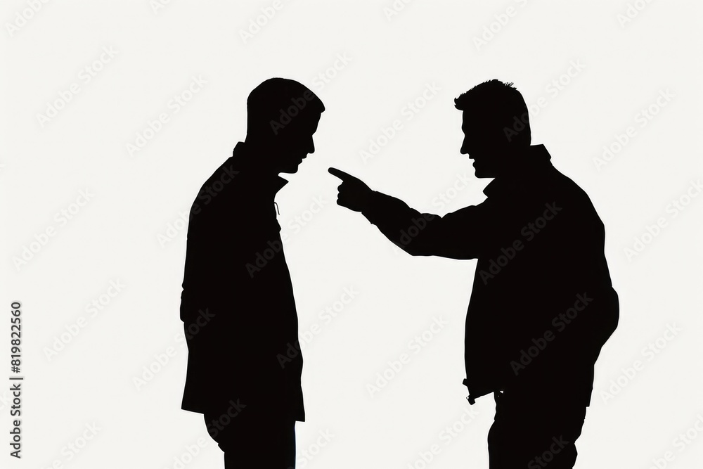 Poster two men standing next to each other. suitable for business and teamwork concepts