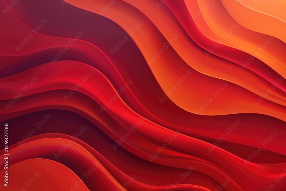 Poster Abstract red and orange wavy lines background. Suitable for graphic design projects