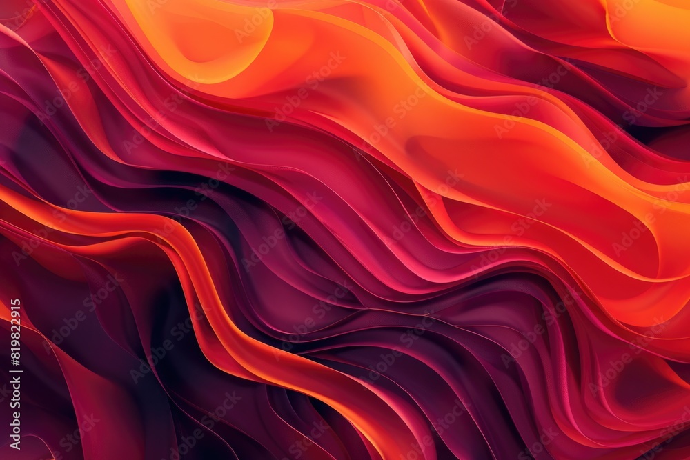 Poster Abstract background of red and orange waves. Suitable for various design projects