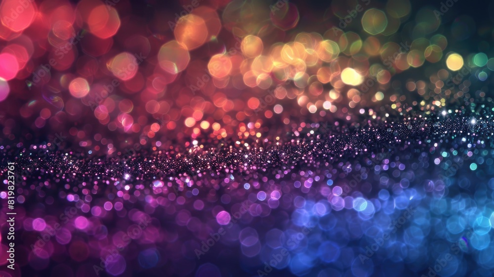 Poster A vibrant and colorful background with various lights. Perfect for adding a festive touch to any design project