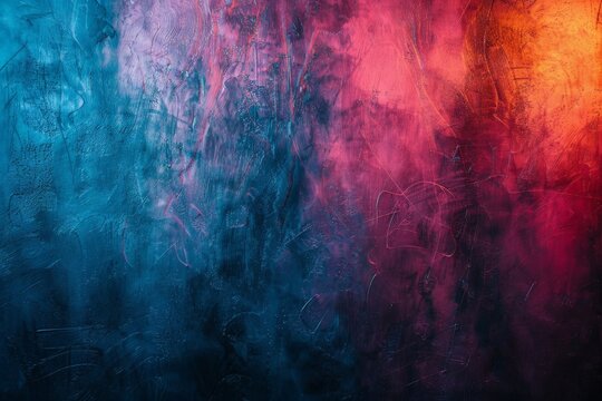 Dark abstract background with UV neon glow, blurred light lines, waves. Blue-pink neon light. Beautiful simple AI generated image in 4K, unique.
