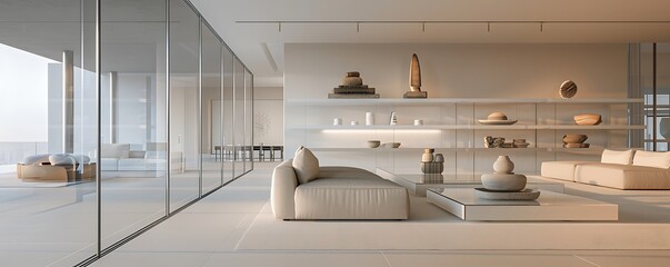 modern living room with minimalist influences