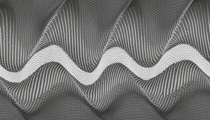 black and white grey wavy dotted lines halftone background