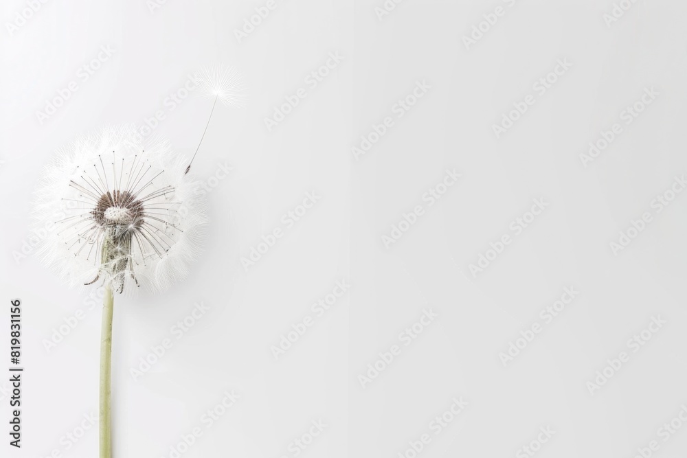 Poster close-up of a dandelion with copy space for text. perfect for nature-themed designs