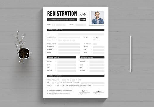 Registration Form Layout