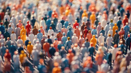 A large group of people standing together. Suitable for team building concepts