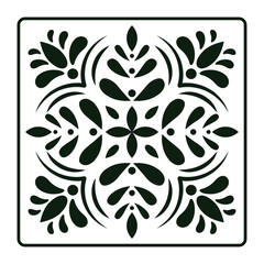 Tile with symmetrical natural elements