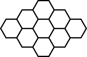Honeycomb icon. Honeycomb bee natural icons. Yellow honeycomb symbol. Honeycomb Hexagons. Vector illustration