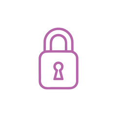 Lock icon on white background. Vector illustration in trendy flat style