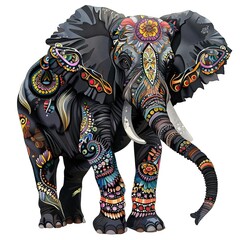 Obraz premium Elephant ethnic fusion fashion