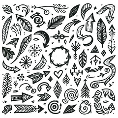 Naklejka premium Set of Hand drawn vector Design 
