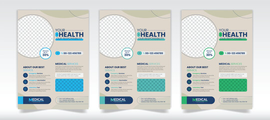  Creative and Clean medical flyer design template