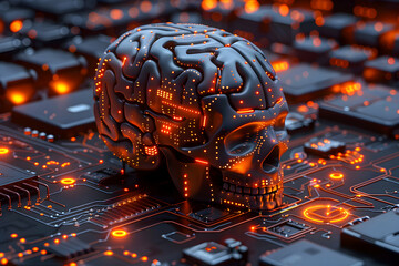 AGI Singularity - Futuristic Artificial General Intelligence Visualization Concept