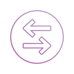 left and right icon with white background vector stock illustration