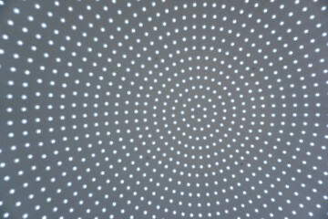 Low angle view of a ceiling full with small lamps