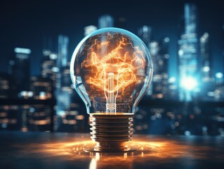 Bulb future technology with Brain