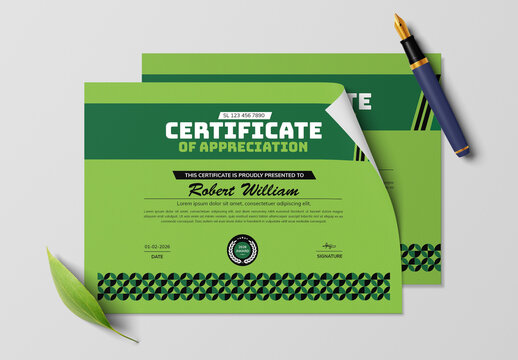 Certificate Best Award Layout
