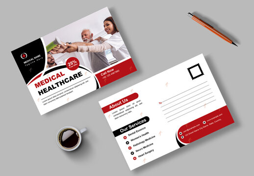 Medical Postcard Layout
