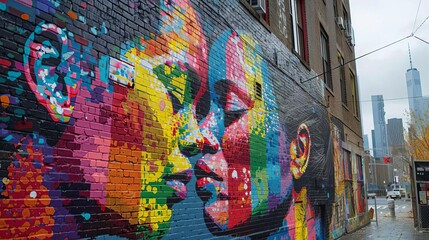 Obraz premium photography,Murals, street art, and other creative expressions celebrating LGBTQ identity ,Leica Q3