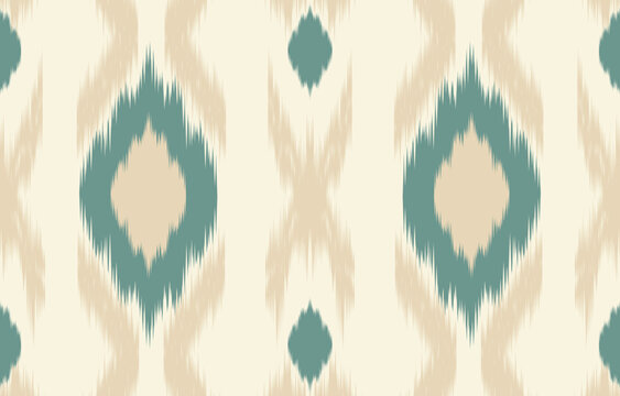 Geometric ethnic oriental ikat seamless pattern  color oriental. Aztec ornament print. Design for background ,curtain, carpet, wallpaper, clothing, wrapping, Batik, vector illustration.