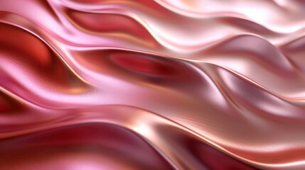 Fototapeta premium Abstract wavy copper texture close-up