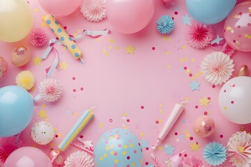 Birthday pink background